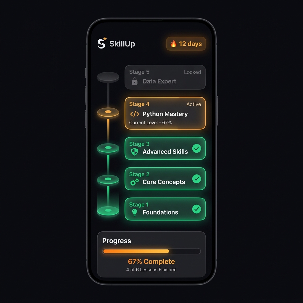 Скриншот Mini App — лестница обучения