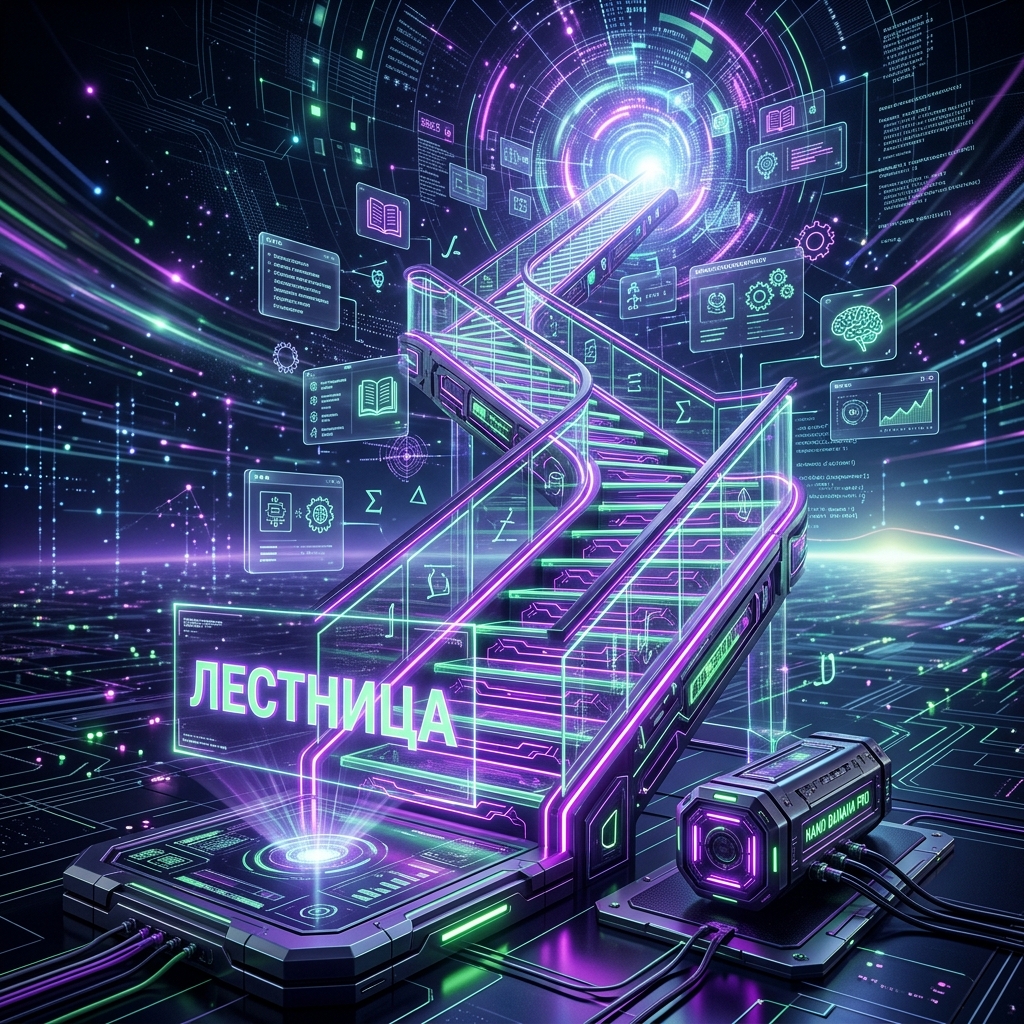 Стеклянная лестница обучения